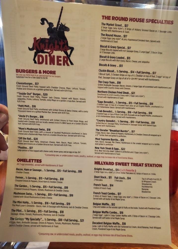 Knight's Diner Menu image 3